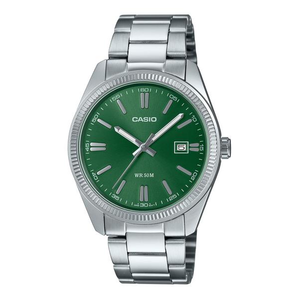 Casio Vintage Collection Analog Watch MTP1302D-3AVT Silver - Green-Black Sheep Skate Shop