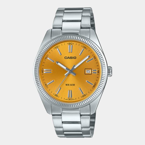 Casio Vintage Collection Analog Watch MTP1302D-9AVT Silver - Orange-Black Sheep Skate Shop