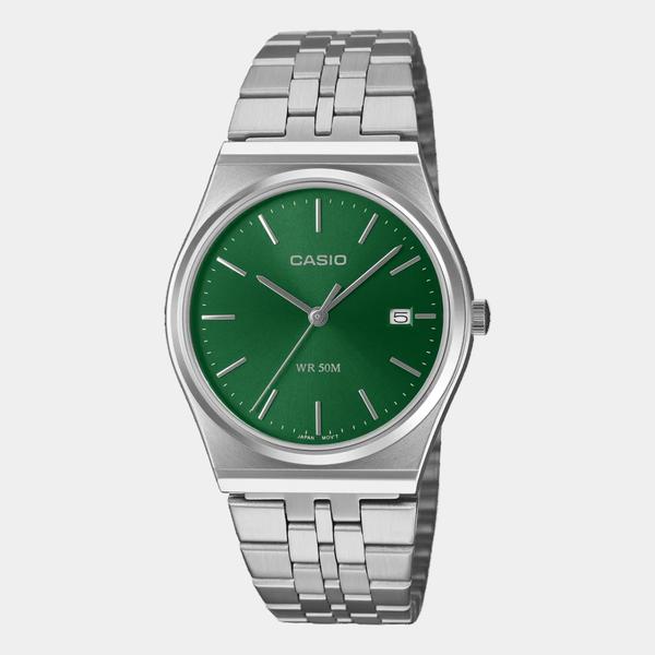 Casio Vintage Collection Analog Watch MTPB145DC-3AV Silver - Green-Black Sheep Skate Shop