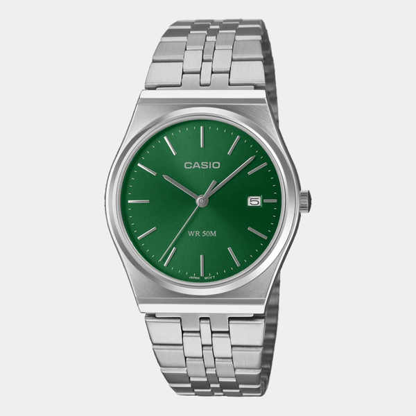 Casio Vintage Collection Analog Watch MTPB145DC-3AV Silver - Green-Black Sheep Skate Shop