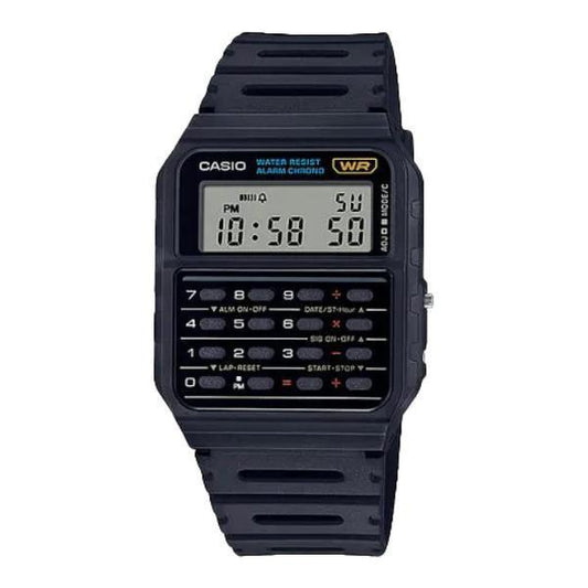 Casio Vintage Collection Digital Data Bank Watch CA53W-1 Black-Black Sheep Skate Shop