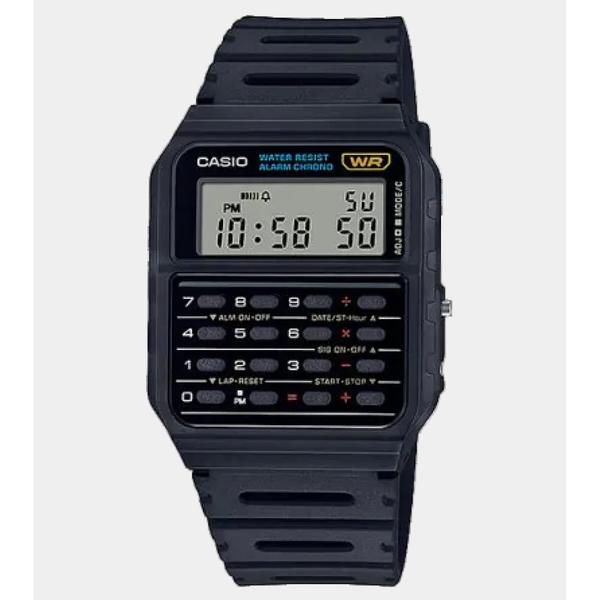 Casio Vintage Collection Digital Data Bank Watch CA53W-1 Black-Black Sheep Skate Shop