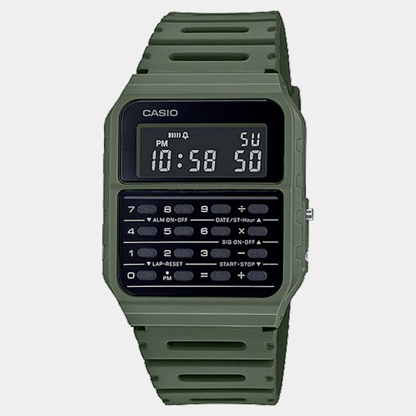 Casio Vintage Collection Digital Data Bank Watch CA53WF-3B Vintage Green-Black Sheep Skate Shop