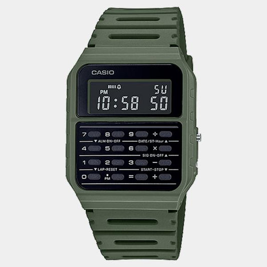 Casio Vintage Collection Digital Data Bank Watch CA53WF-3B Vintage Green-Black Sheep Skate Shop
