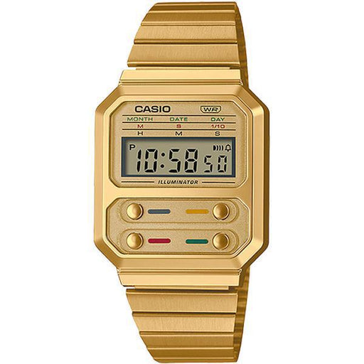 Casio Vintage Collection Digital Watch A100WEG-9AVT Gold-Black Sheep Skate Shop
