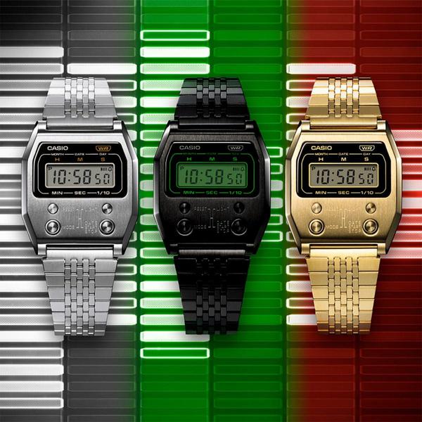 Casio Vintage Collection Digital Watch A1100D-1VT Silver-Black Sheep Skate Shop