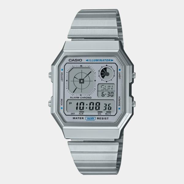 Casio Vintage Collection Digital Watch A130WE-7A Silver-Black Sheep Skate Shop