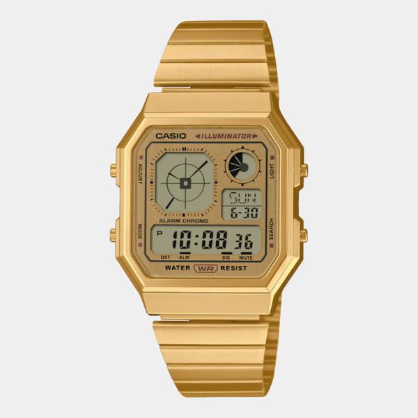 Casio Vintage Collection Digital Watch A130WEG-9A Gold-Black Sheep Skate Shop