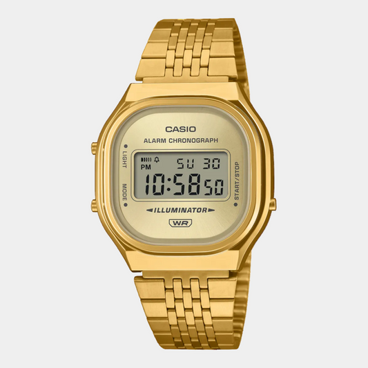 Casio Vintage Collection Digital Watch A140WEG-9A Gold-Black Sheep Skate Shop