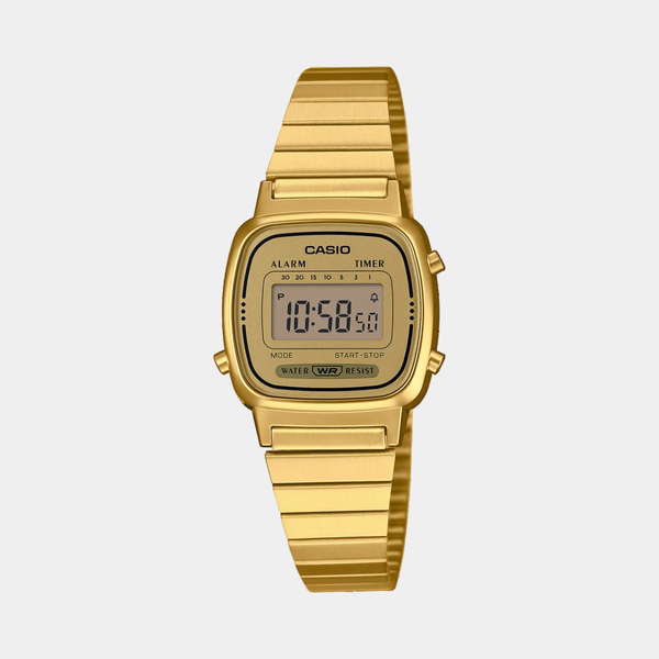 Casio Vintage Collection Digital Watch Small LA670WGA-9VT Gold-Black Sheep Skate Shop