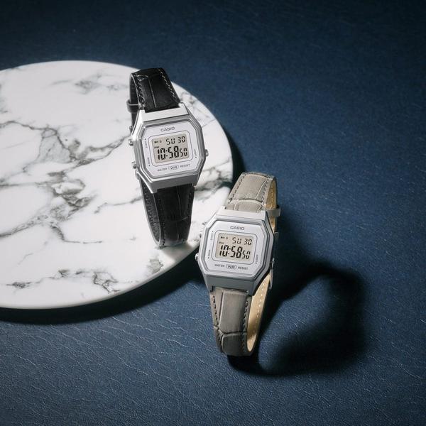 Casio Vintage Collection Digital Watch Small LA680WEL-1 Silver - Black-Black Sheep Skate Shop