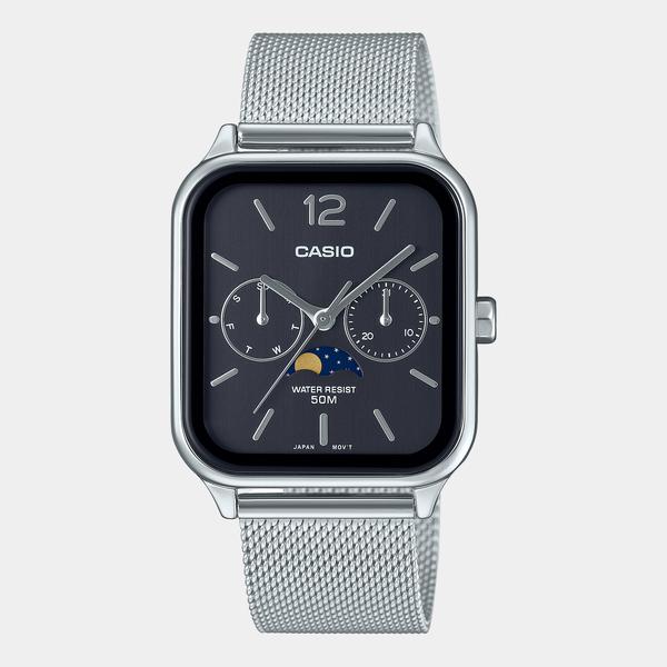 Casio Vintage Collection Standard Watch MTPM305MC-1AV Silver - Black-Black Sheep Skate Shop