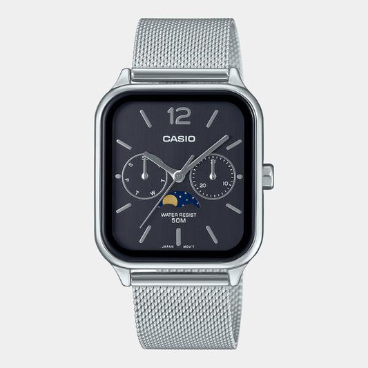 Casio Vintage Collection Standard Watch MTPM305MC-1AV Silver - Black-Black Sheep Skate Shop