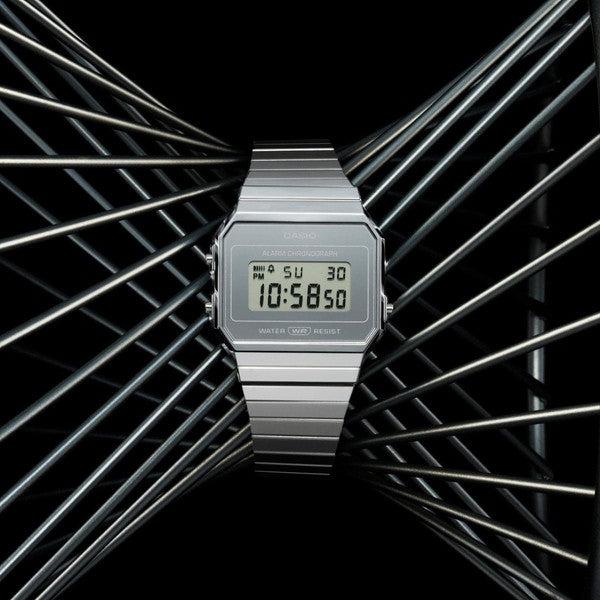 Casio Vintage Digital Watch A700WEV-7AVT Silver-Black Sheep Skate Shop