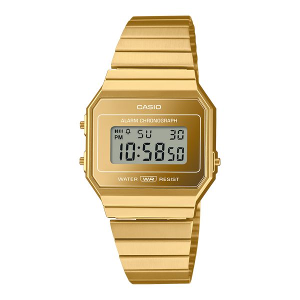 Casio Vintage Digital Watch A700WEVG-9AV Vintage Gold-Black Sheep Skate Shop