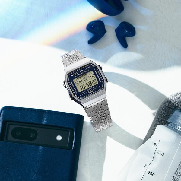 Casio Vintage Digital Watch ABL100WE-2A Silver - Blue-Black Sheep Skate Shop