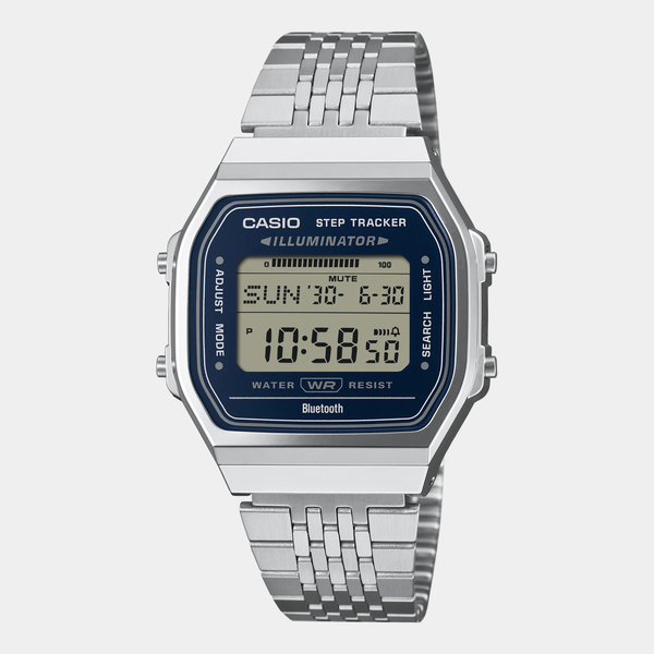 Casio Vintage Digital Watch ABL100WE-2A Silver - Blue-Black Sheep Skate Shop