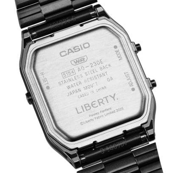 Casio Vintage x Liberty Collaboration Digital - Analog Watch AQ230EBLT-1A Black-Black Sheep Skate Shop