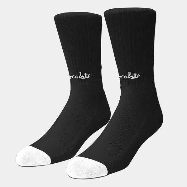 Chocolate Skateboards Lost Chunk Crew Socks Black-Black Sheep Skate Shop