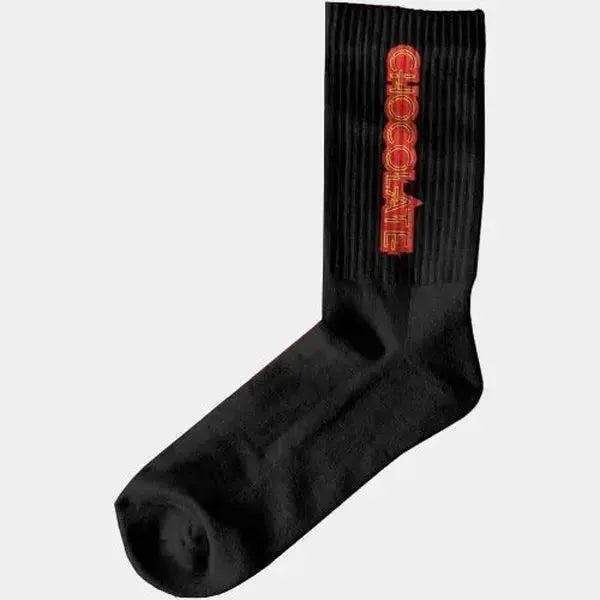 Chocolate Skateboards Parliamnet Crew Socks Black-Black Sheep Skate Shop