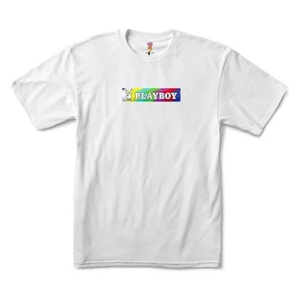 Color Bars x Playboy Static Box T-Shirt White-Black Sheep Skate Shop