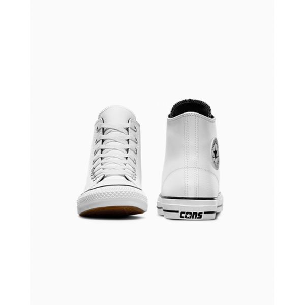 Converse CTAS Pro Hi Leather White - White - Black-Black Sheep Skate Shop