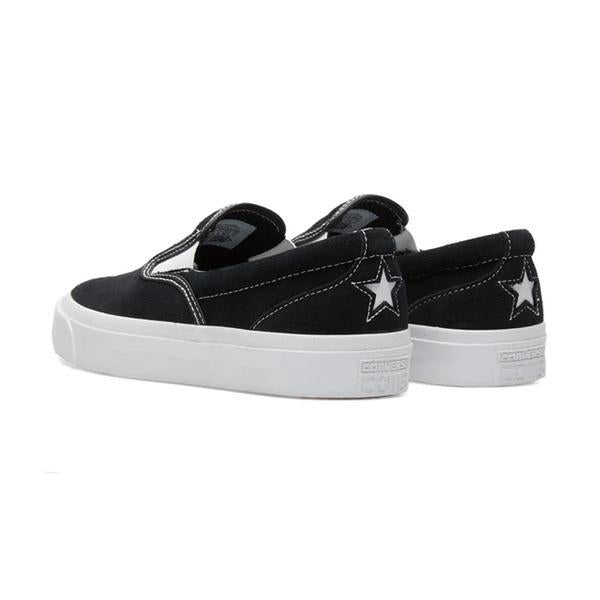 Converse Cons One Star CC Pro Suede Slip On Black - White - White