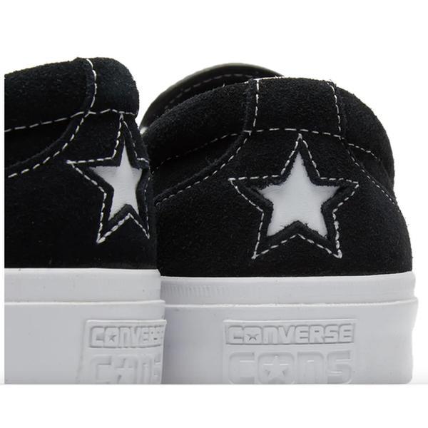 Converse Cons One Star CC Pro Suede Slip On Black - White - White-Black Sheep Skate Shop