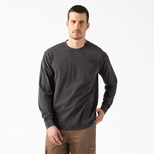 Dickies Plentywood Long Sleeve T-Shirt Acid Wash Black