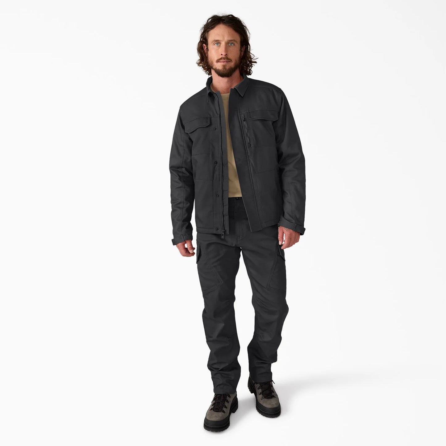 Dickies Tradebuilt Lined Woven Duck Shirt Jacket Black