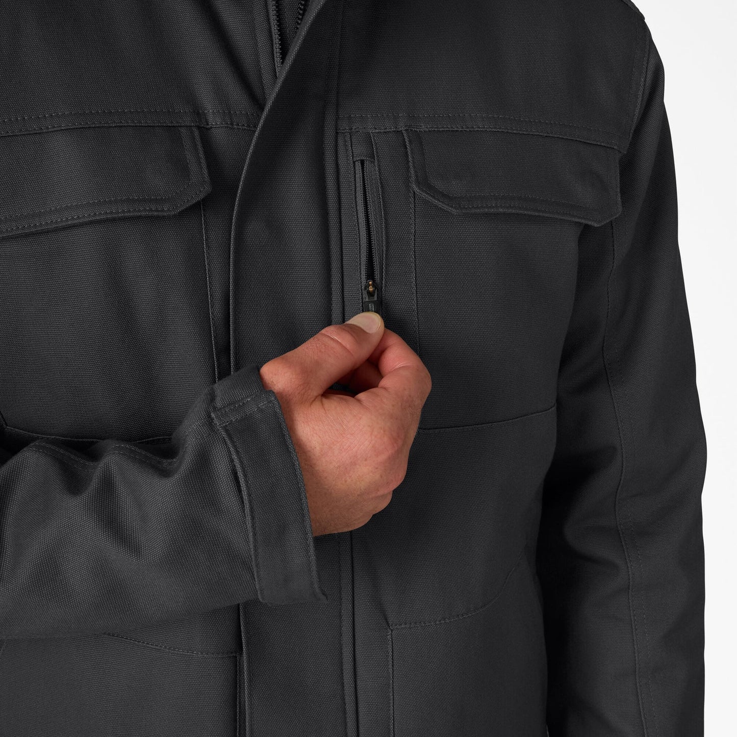 Dickies Tradebuilt Lined Woven Duck Shirt Jacket Black