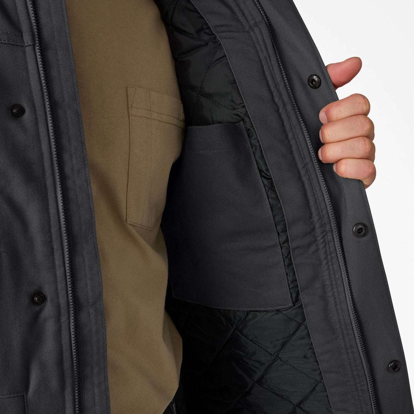 Dickies Tradebuilt Lined Woven Duck Shirt Jacket Black