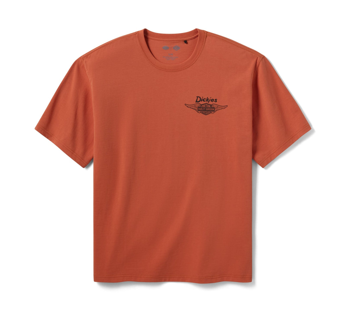 Dickies x Harley Davidson Cowboy Graphic Vintage Wash T-Shirt Orange