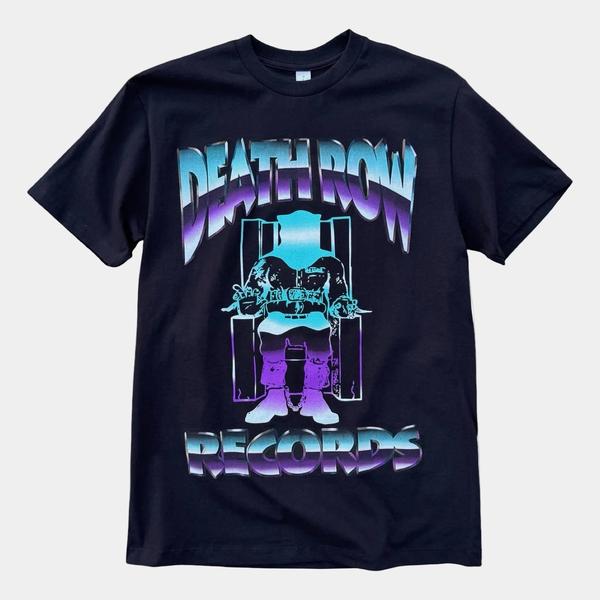 Death Row Records Logo Tee Black - Teal- Purple-Black Sheep Skate Shop