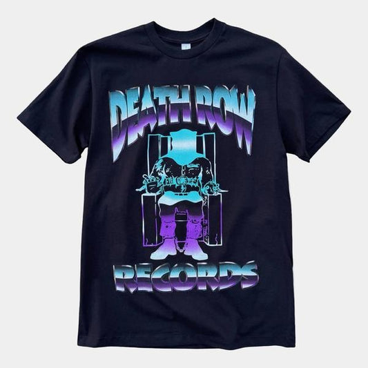 Death Row Records Logo Tee Black - Teal- Purple-Black Sheep Skate Shop