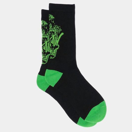 Deathwish Skateboards Death TV Crew Socks Black-Black Sheep Skate Shop