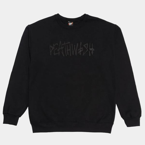 Deathwish Skateboards Deathspray Crewneck Sweatshirt Black-Black Sheep Skate Shop
