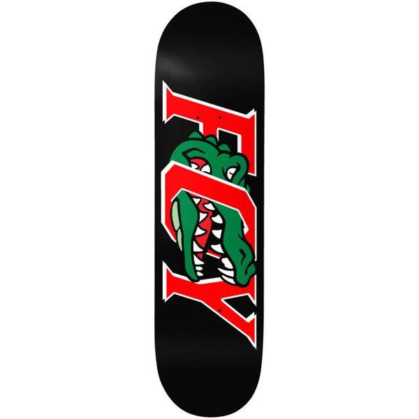 Deathwish Skateboards Jamie Foy Gator Black Twin Tail Deck 8.25"-Black Sheep Skate Shop