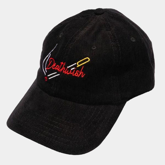 Deathwish Skateboards Neon Nights Corduroy Dad Strapback Hat Black-Black Sheep Skate Shop