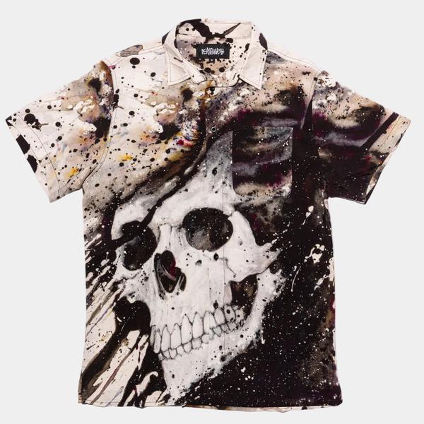 Deathwish Skateboards Read My Bones Button Up Shirt-Black Sheep Skate Shop