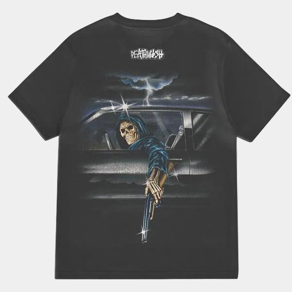 Deathwish Skateboards Samborghini Reaper T-Shirt Garment Dyed Faded Black-Black Sheep Skate Shop
