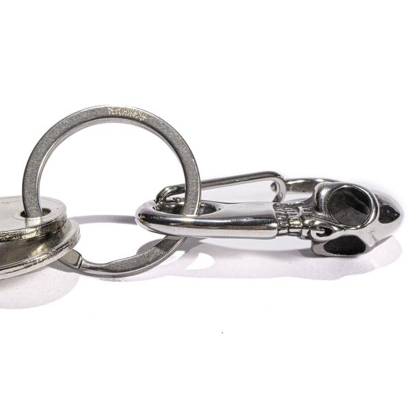 Deathwish Skateboards Skull Carabiner Keychain Silver-Black Sheep Skate Shop