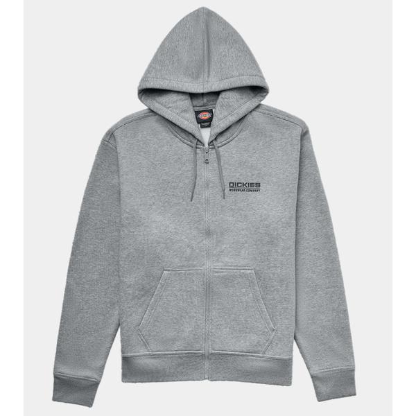 Dickies Bolivar Fleece Full Zip Hoody Gray Melange-Black Sheep Skate Shop