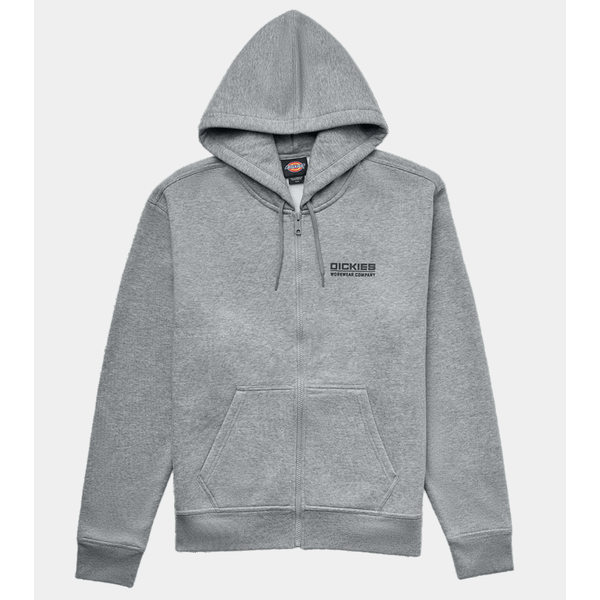 Dickies Bolivar Fleece Full Zip Hoody Gray Melange-Black Sheep Skate Shop