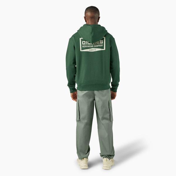 Dickies Bolivar Fleece Full Zip Hoody Pine Needle Green-Black Sheep Skate Shop