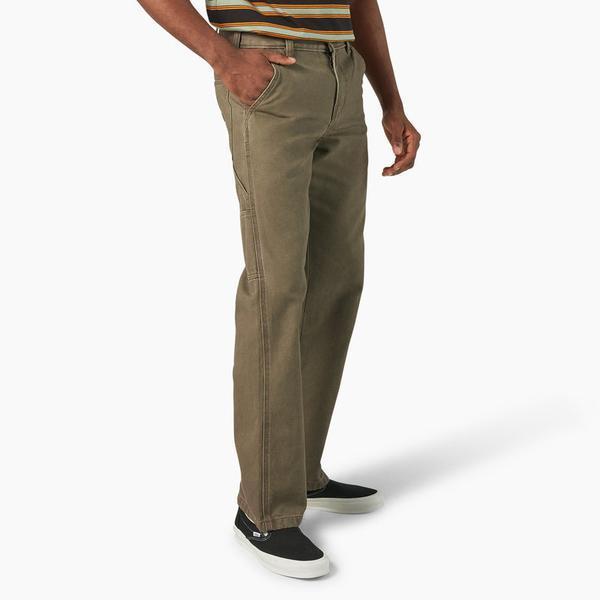 Dickies Canvas Carpenter Pants Military Green-Black Sheep Skate Shop