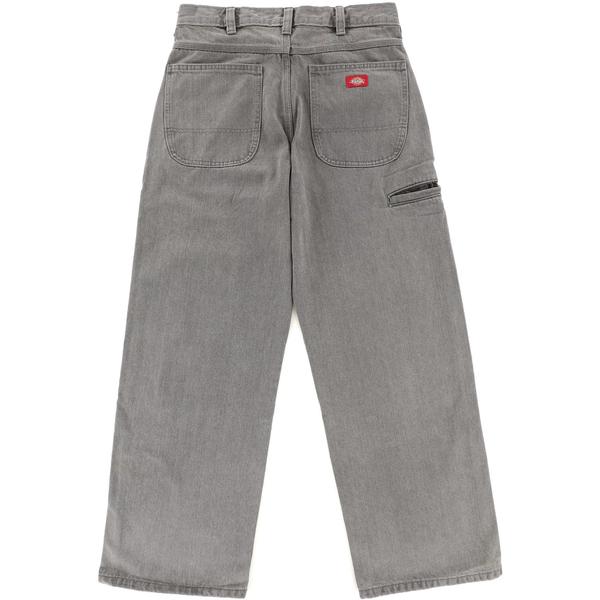 Dickies Double Knee Denim Work Jeans Loose Fit Straight Leg Grey Wash Tinted-Black Sheep Skate Shop