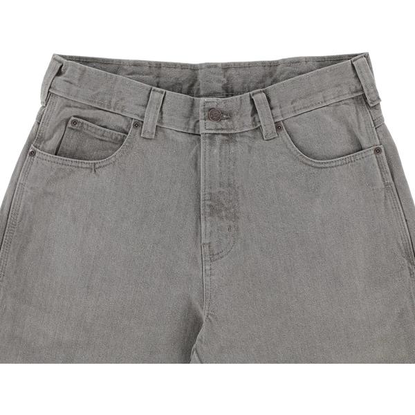 Dickies Double Knee Denim Work Jeans Loose Fit Straight Leg Grey Wash Tinted-Black Sheep Skate Shop