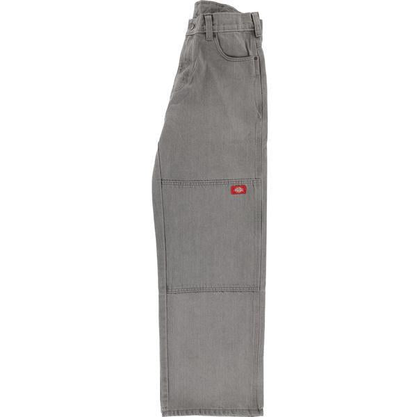Dickies Double Knee Denim Work Jeans Loose Fit Straight Leg Grey Wash Tinted-Black Sheep Skate Shop