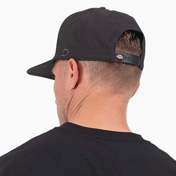 Dickies Flat Bill Duck Snapback Hat Black-Black Sheep Skate Shop